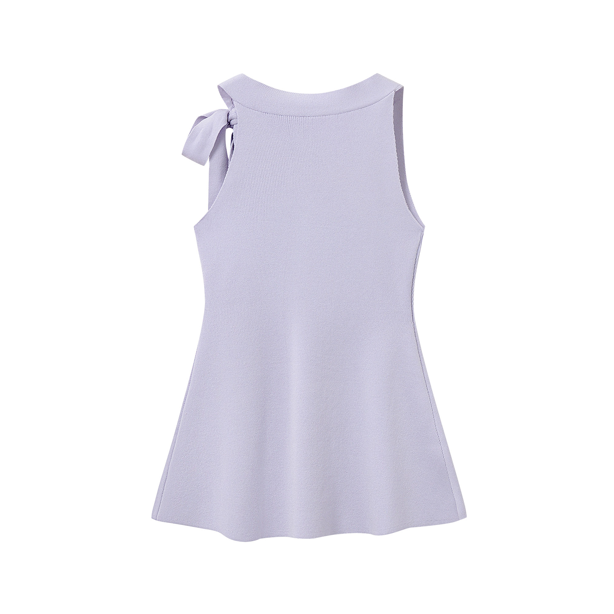 Light Purple Charm Lace-Up Bow Sleeveless Split Tank Top - Unique Women's Summer Fashion in 90s Style