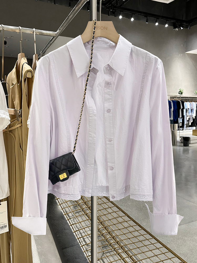 Light Purple Short Jacket for Women - Unique Spring & Autumn Thin Outerwear Trend 2025, Stylish Layering Piece Light Purple Short Jacket for Women - Unique Spring & Autumn Thin Outerwear Trend 2025, Stylish Layering Piece