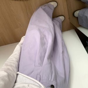 Light Purple Wide-Leg Cropped Jeans for Women - Plus Size, Loose Fit, Flattering for Pear-Shaped Figures, Trendy Casual Style