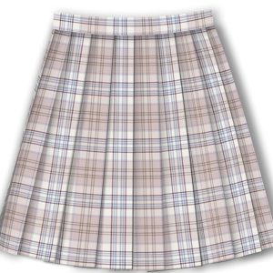 Light Rain Falling Flowers Gemini Check JK Uniform with Pudding Bear Design and Authentic Check Skirt - Y2K Fashion Style