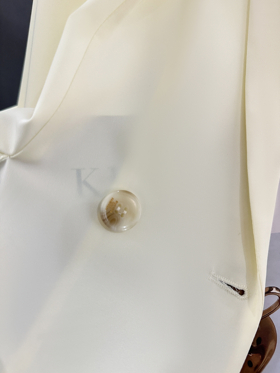 Light Yellow Loose Fit Suit Jacket for Women - Stylish Draping Blazer, 2025 Spring/Summer, Sun-Protective, Age-Reducing Fashion Light Yellow Loose Fit Suit Jacket for Women - Stylish Draping Blazer, 2025 Spring/Summer, Sun-Protective, Age-Reducing Fashion