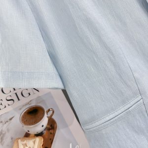 Lightweight Blue Korean-Style Short Jacket for Women - Elegant Summer 2025 Thin Top for a Youthful Look