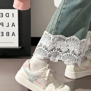 Lightweight Breathable White Sneakers for Women - 2025 Summer Mesh Casual Shoes, Korean Style Versatile Sports Footwear for Students