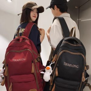 Lightweight Double Shoulder Bag for Girls - Stylish Classroom Backpack for High School & College Students, Travel Laptop Carrier