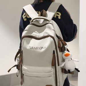 Lightweight Double Shoulder Bag for Girls - Stylish Classroom Backpack for High School & College Students, Travel Laptop Carrier