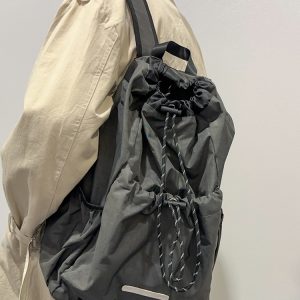 Lightweight Drawstring Backpack for Men - Summer 2025 Outdoor Cycling & Travel Bag, Ideal for School & Mountaineering Adventures