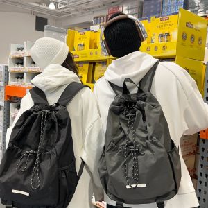 Lightweight Drawstring Backpack for Men - Summer 2025 Outdoor Cycling & Travel Bag, Ideal for School & Mountaineering Adventures