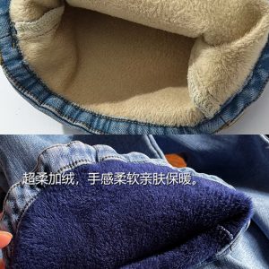 Lightweight Fleece Mid-Rise Slim Fit Flared Jeans for Women - Perfect for Spring and Autumn, Casual Chic Style