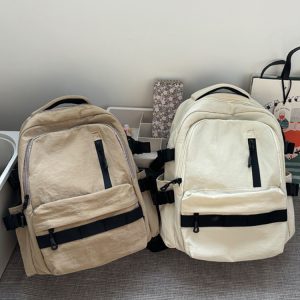 Lightweight French Style Backpack for Girls - Summer Commuter Laptop Bag for High School Students, Travel-Ready Design 2025