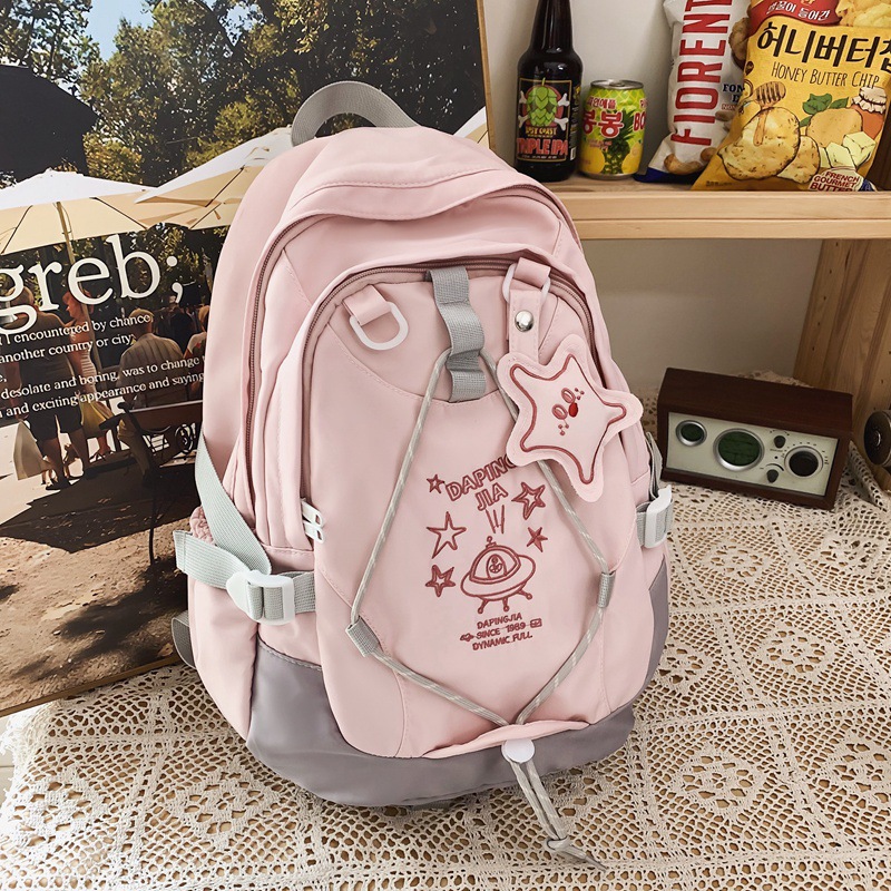 Lightweight Girls' Shoulder Backpack for School & Travel, Large Capacity Design, Stylish and Functional School Bag for Students