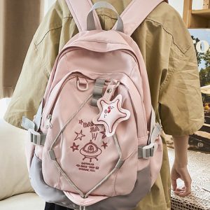 Lightweight Girls' Shoulder Backpack for School & Travel, Large Capacity Design, Stylish and Functional School Bag for Students