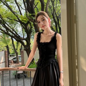 Lightweight High-Waisted A-Line Chiffon Skirt, Floor-Length, Slimming Design, Perfect for Spring and Summer Fashion