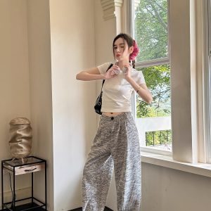 Lightweight High-Waisted Wide-Leg Pants for Women - Loose Fit, Thin Fabric, Perfect for Spring, Summer, Autumn & Winter