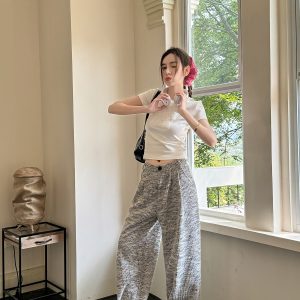 Lightweight High-Waisted Wide-Leg Pants for Women - Loose Fit, Thin Fabric, Perfect for Spring, Summer, Autumn & Winter