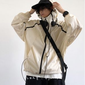 Lightweight Japanese-Style Hooded Sun Protection Jacket for Men & Women, Loose-Fitting Summer Sports Outerwear, Cool & Comfortable