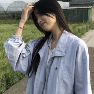 Lightweight Japanese-Style Stand Collar Sun Protection Jacket for Women, 2025 Summer Short Coat, UV Protection, Breathable Fashion.