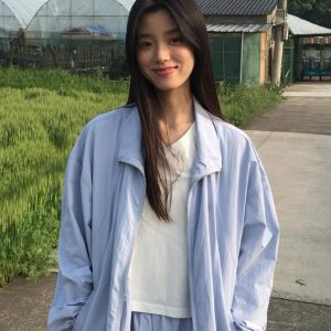 Lightweight Japanese-Style Stand Collar Sun Protection Jacket for Women, 2025 Summer Short Coat, UV Protection, Breathable Fashion.