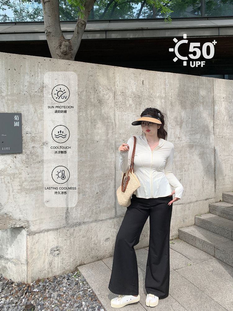 Lightweight Korean Style Cardigan for Yoga - UPF50+ Sun Protection, Anti-Ultraviolet, Slightly Chubby Small Waist, Comic Print Design Lightweight Korean Style Cardigan for Yoga - UPF50+ Sun Protection, Anti-Ultraviolet, Slightly Chubby Small Waist, Comic Print Design