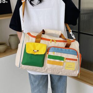 Lightweight Large Capacity Travel Tote Bag for Women - Versatile Gym, Maternity, and Weekend Trip Storage Bag