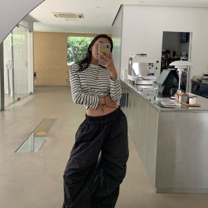 Lightweight Loose Pants with Cloud Waistband for Virtual Abs Line - Zero Gravity Mode, Available in 2 Colors, Trendy Comfort Wear