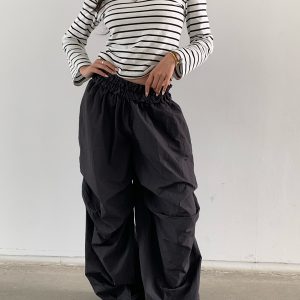 Lightweight Loose Pants with Cloud Waistband for Virtual Abs Line - Zero Gravity Mode, Available in 2 Colors, Trendy Comfort Wear