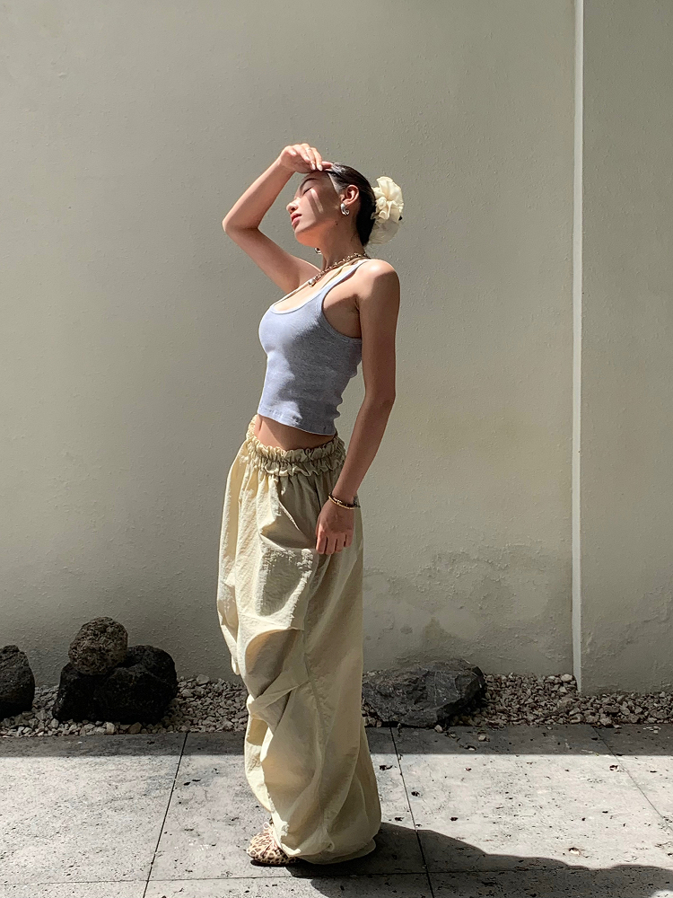 Lightweight Loose Pants with Cloud Waistband for Virtual Abs Line - Zero Gravity Mode, Available in 2 Colors, Trendy Comfort Wear Lightweight Loose Pants with Cloud Waistband for Virtual Abs Line - Zero Gravity Mode, Available in 2 Colors, Trendy Comfort Wear