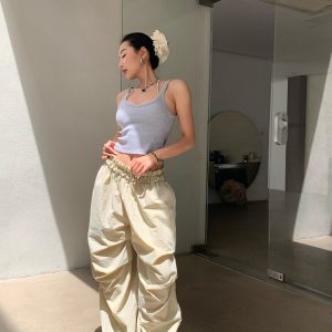 Lightweight Loose Pants with Cloud Waistband for Virtual Abs Line - Zero Gravity Mode, Available in 2 Colors, Trendy Comfort Wear