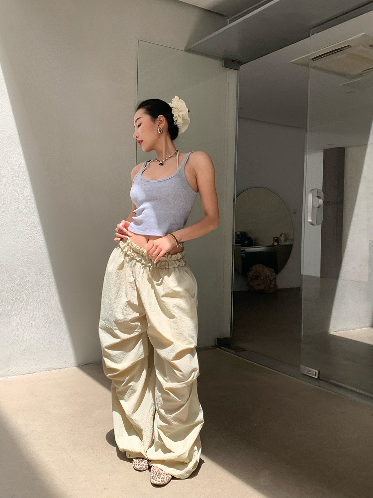 Lightweight Loose Pants with Cloud Waistband for Virtual Abs Line - Zero Gravity Mode, Available in 2 Colors, Trendy Comfort Wear Lightweight Loose Pants with Cloud Waistband for Virtual Abs Line - Zero Gravity Mode, Available in 2 Colors, Trendy Comfort Wear