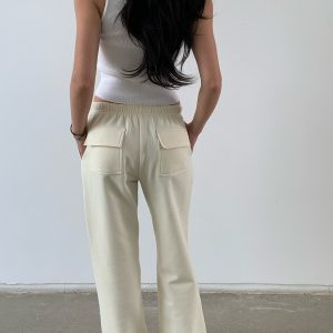 Lightweight Low-Rise Hybrid Sweatpants with Curvy Back Pockets - Comfortable Pajama Pants for Home and Casual Wear