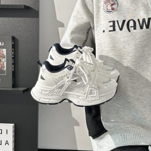 Lightweight Mesh Dad Shoes for Women - Breathable Cocoa Egg Milk Sports Sneakers - Trendy 2025 Style