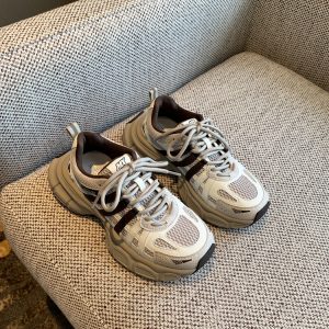 Lightweight Mesh Sports Shoes for Women - Casual Lace-Up Thick-Soled Dad Sneakers, Comfortable & Breathable 2025 Style