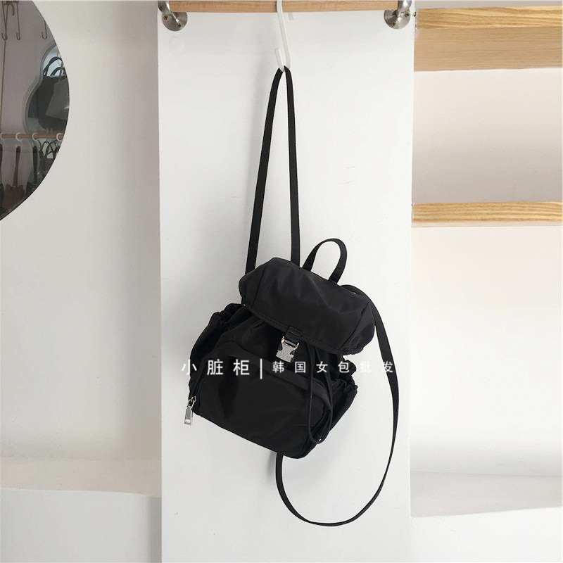 Lightweight Nylon Double Shoulder Bag - Casual Sports Travel Backpack in Korean Style for 2025 Fashion Trends