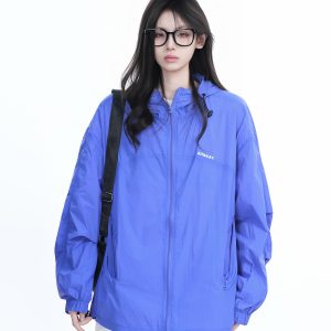 Lightweight Oversized UV Protection Jacket for Women - Summer Outdoor Sun Protection Coat for Hiking & Casual Wear