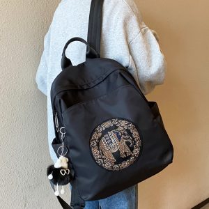 Lightweight Oxford Cloth Backpack for Women - Durable Double Shoulder Bag, Casual School Bag, Versatile Spring 2025 Style