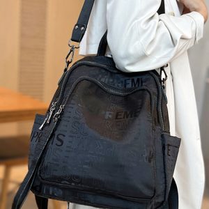 Lightweight Oxford Commuter Backpack - Casual Travel Shoulder Bag with Large Capacity, Dual-Use Design for Everyday Essentials
