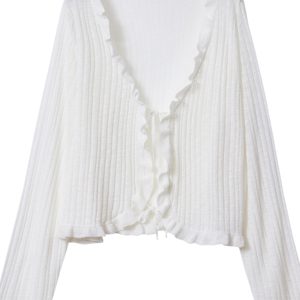 Lightweight Plus Size Ice Silk Knitted Cardigan for Women - 2025 New Spring Summer Sun Protection Top