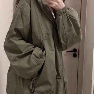 Lightweight Retro Outdoor Sun Protection Jacket for Women - Breathable UV Protection Windbreaker Coat in Loose Fit, Summer Style