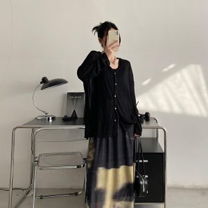 Lightweight Sheer Sun Grapefruit Cardigan - Women's Long Sleeve Summer Outerwear, Loose & Breathable Air Conditioning Jacket