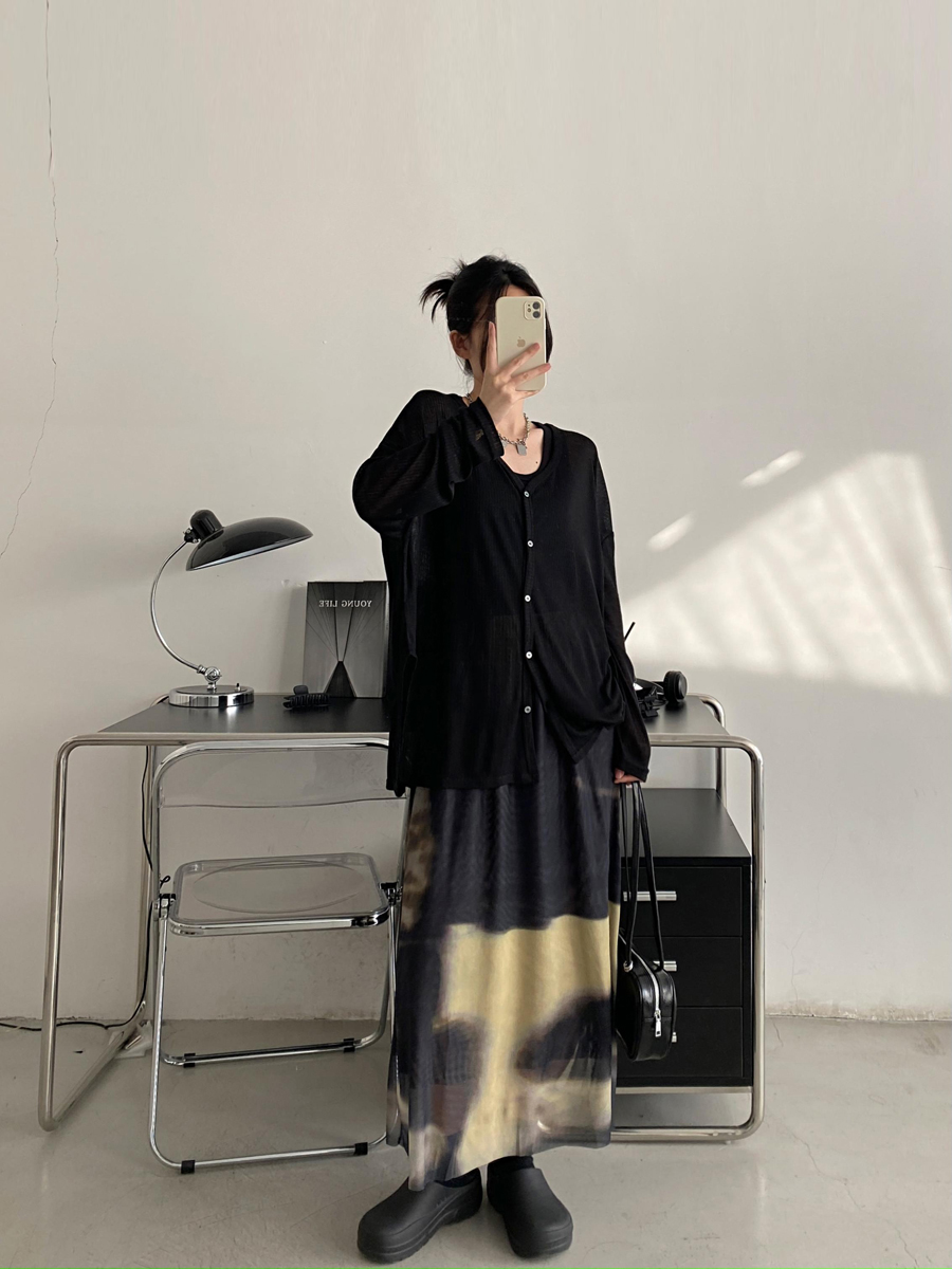 Lightweight Sheer Sun Grapefruit Cardigan - Women's Long Sleeve Summer Outerwear, Loose & Breathable Air Conditioning Jacket Lightweight Sheer Sun Grapefruit Cardigan - Women's Long Sleeve Summer Outerwear, Loose & Breathable Air Conditioning Jacket