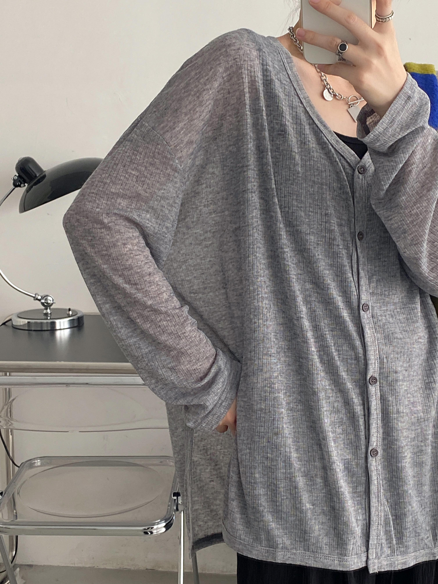 Lightweight Sheer Sun Grapefruit Cardigan - Women's Long Sleeve Summer Outerwear, Loose & Breathable Air Conditioning Jacket Lightweight Sheer Sun Grapefruit Cardigan - Women's Long Sleeve Summer Outerwear, Loose & Breathable Air Conditioning Jacket