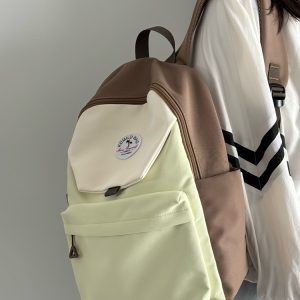 Lightweight Water-Resistant Dual-Color Backpack for Women - Stylish Summer School Bag & Travel Backpack for Students 2025