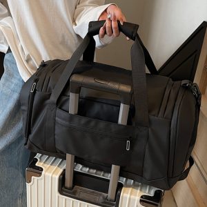 Lightweight Women's Short Trip Handbag, Large Capacity Travel Bag, Dual-Use Shoulder Backpack for Business & Gym