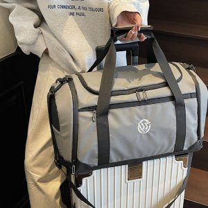 Lightweight Women's Short Trip Handbag, Large Capacity Travel Bag, Dual-Use Shoulder Backpack for Business & Gym