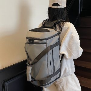 Lightweight Women's Short Trip Handbag, Large Capacity Travel Bag, Dual-Use Shoulder Backpack for Business & Gym