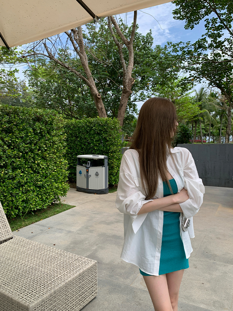 Long Sleeve Imitation Linen Shirt for Women - White Loose Summer Top with Sun Protection - Casual Intellectual Relaxation Style Long Sleeve Imitation Linen Shirt for Women - White Loose Summer Top with Sun Protection - Casual Intellectual Relaxation Style