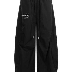 Loose Wide-Leg Cargo Pants for Women, 2025 Hip-Hop Style, Pleated Street Dance Trousers, Casual Sportswear, Streetwear Fashion