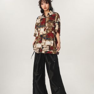Loose Wide-Leg Hip Hop Dance Pants for Men and Women - Casual Jazz Style Workwear, Perfect for 90s and Y2K Fashion