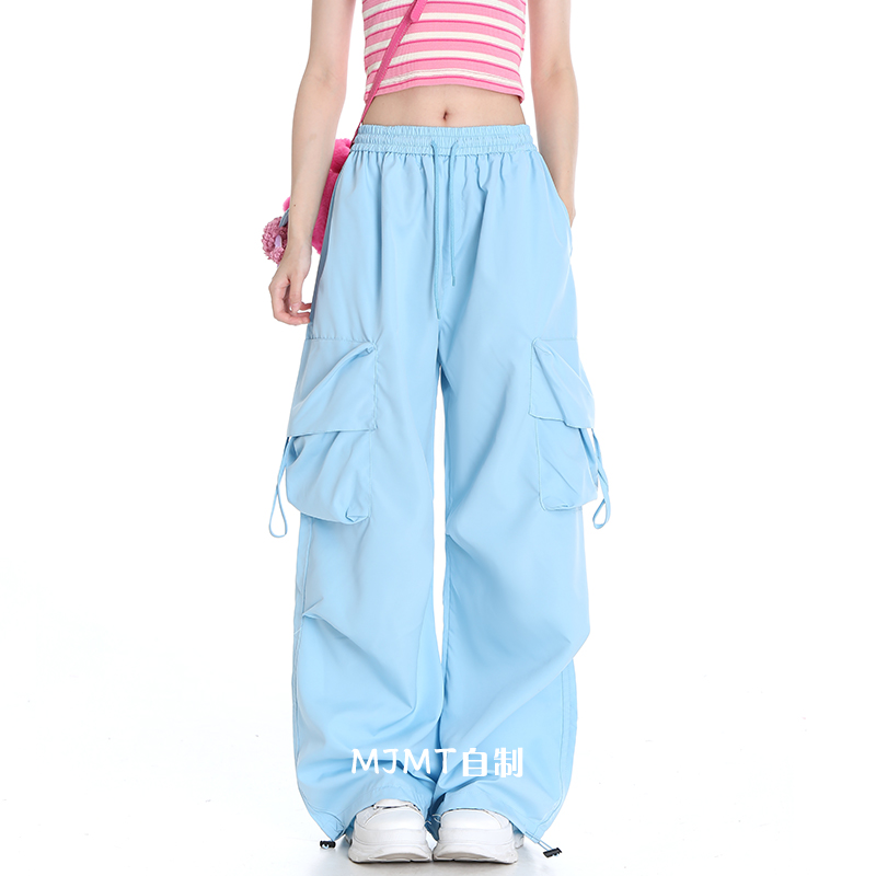 Loose Wide-Leg Quick-Dry Casual Work Pants for Summer 2025 - American Style Sports Trousers Loose Wide-Leg Quick-Dry Casual Work Pants for Summer 2025 - American Style Sports Trousers