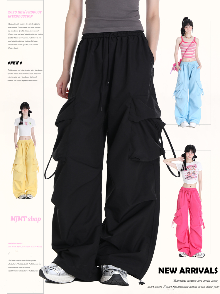 Loose Wide-Leg Quick-Dry Casual Work Pants for Summer 2025 - American Style Sports Trousers Loose Wide-Leg Quick-Dry Casual Work Pants for Summer 2025 - American Style Sports Trousers