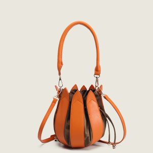 Lotus Lantern Bag 2025 Design, Fashionable Tulip Crossbody Bucket Handbag, Women's Stylish Jiang Yan Inspired Trendy Bag